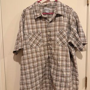 Carhartt Men's Casual Plaid Shirt - Beige and Brown